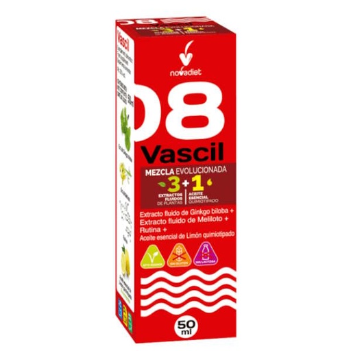 [0505327] Mezcla 08 Vascil + Aceite Esencial Limón 50 Ml. - Novadiet