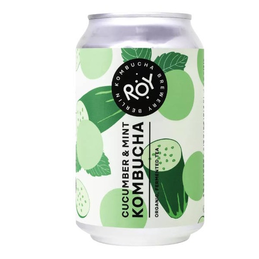 [14527] Kombucha Ecológica Pepino Y Menta Lata 33 Cl. - Roy Kombucha