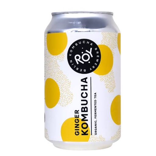 [14523] Kombucha Ecológica Limón Lata 33 Cl. - Roy Kombucha