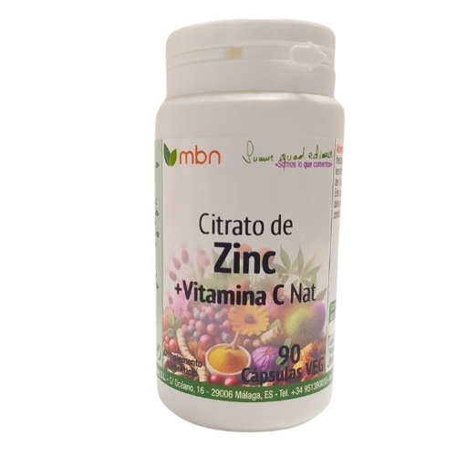 [0505414] Citrato De Zinc + Vit. C Natural 90 Cápsulas. - Manabios