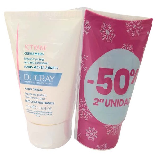 [1301336] Ictiane Crema Manos 2X50 Ml. 2º Und. 50% - Ducray