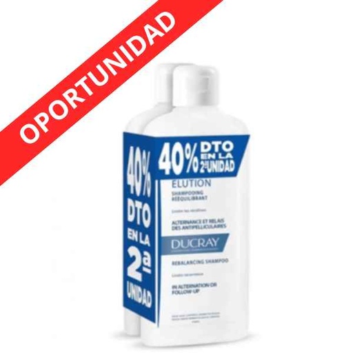 [139216] Champú Elution 2 x 400 Ml. 40% 2ª Ud. - Ducray