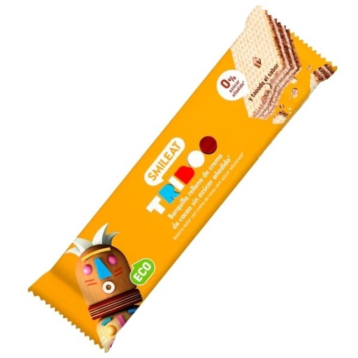 [205907] Barquillo Relleno De Crema Cacao Bio 90 G. Sin Azúcar - Smileat