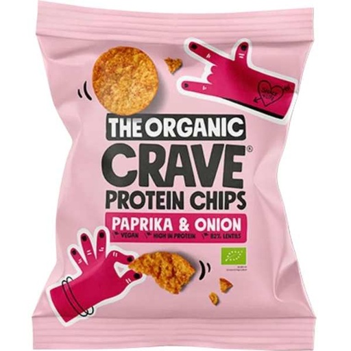 [205916] Chips Proteico Bio Lentejas 30 G. Paprika&Onion - The Organic Crave