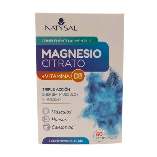 [0505429] Magnesio Citrato + Vitamina D3 60 Comprimidos - Natysal