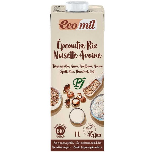 [06798] Bebida Espelta Arroz Avellana Avena Bio 1 L. Ecomil - Nutriops