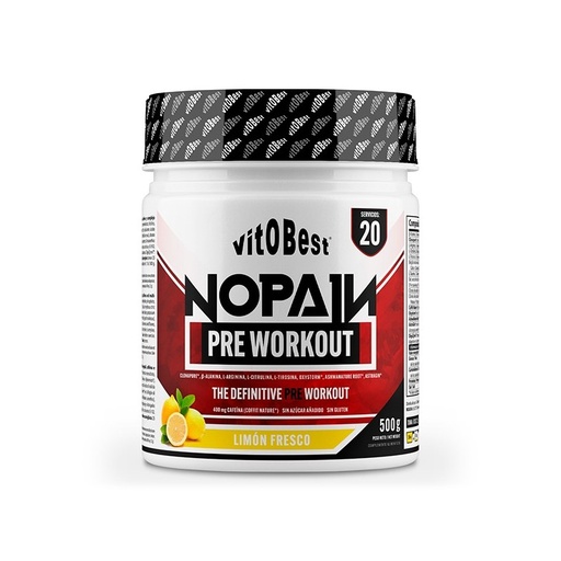 [400018] No Pain Pre Workout 500 G. Limón - VitoBest