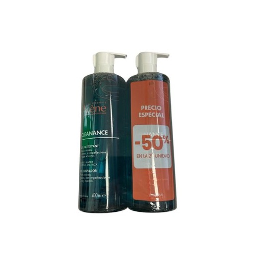 [500058] Cleanance Gel Limpiador Duplo 400 Ml. 50 % 2 Und. - Avène
