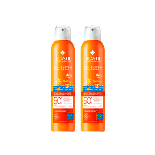 [500117] Duplo 2 x 1 Spray Solar Baby Transparente Spf50+ - Rilastil