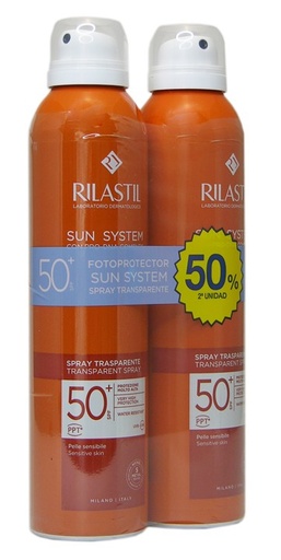 [500118] Duplo Spray Solar Transparente Spf50+ - Rilastil