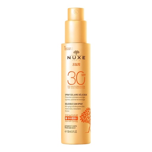 [500139] Spray Solar Delicioso Protección Rostro Y Cuerpo Spf 30+ 150 Ml. - Nuxe