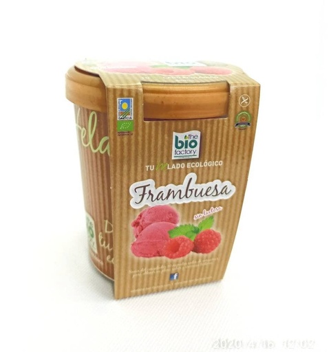 [400069] Helado Frambuesa Vegano Bio 480 Ml. - The Bio Factory