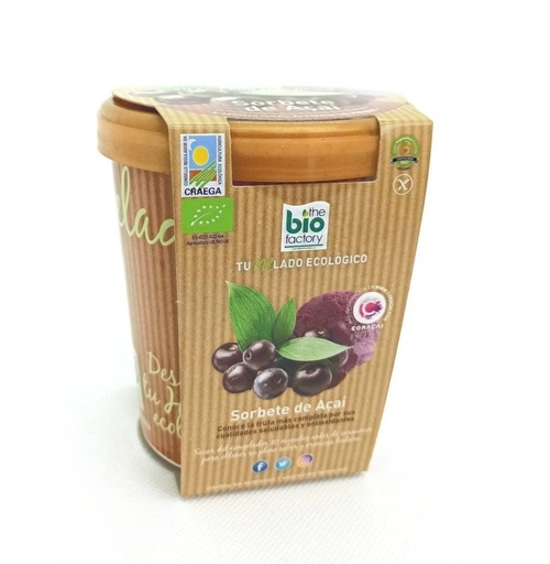 [400070] Helado Açaí Vegano Bio 480 Ml. - The Bio Factory