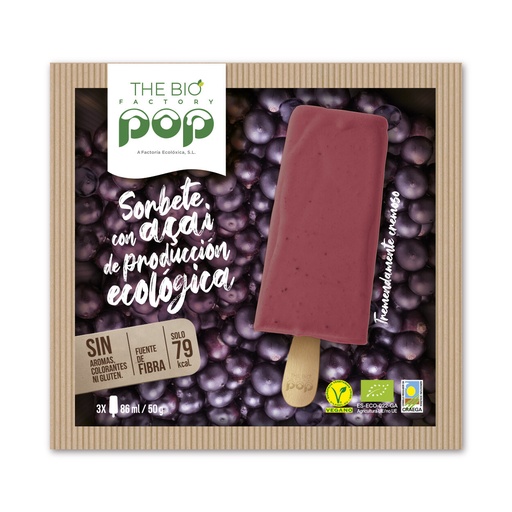[400074] Biopop Açaí 3 Uds. Vegano - The Bio Factory