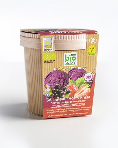 [400075] Helado Açaí Fresa Bio 480 Ml. - The Bio Factory