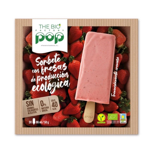 [400076] Biopop Fresa 3 Uds. Vegano - The Bio Factory