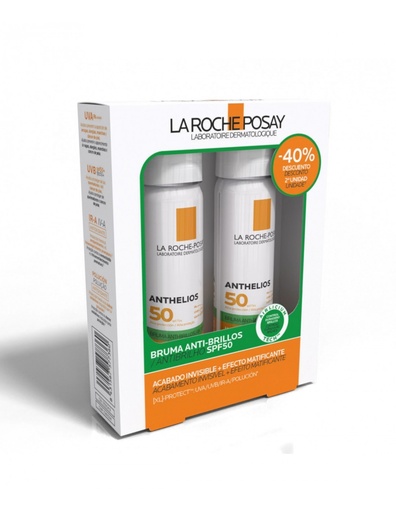 [500159] Duplo Anthelios Solar 50 Bruma Invisible 75 Ml. 40% 2ª Ud. - La Roche Posay