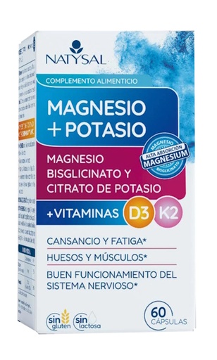 [300166] Magnesio Bisglicinato + Citrato Potasio 60 Cápsulas - Natysal