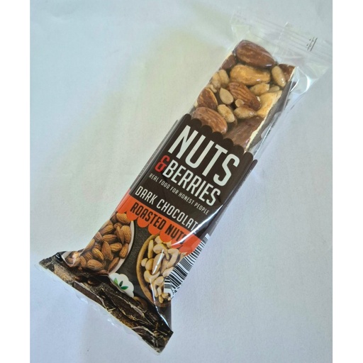 [400116] Barrita Chocolate Negro Y Frutos Secos Tostados 40 G. - Nuts&Berries