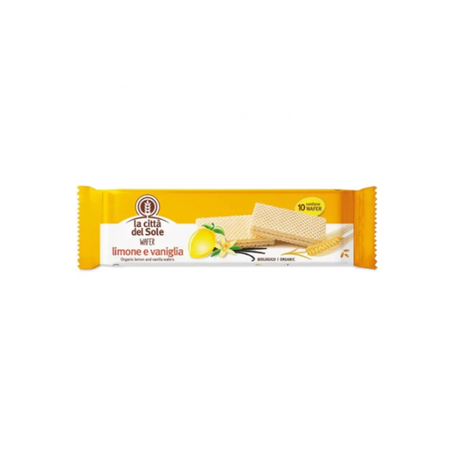 [400134] Wafer De Limón Y Vainilla 125 G. Bio - La Cittá Del Sole