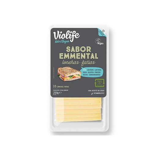 [400171] Lonchas Veganas Queso Emmental 200 G. - Violife