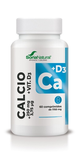 [300222] Calcio + Vitamina D3 60 Comprimidos - Soria Natural