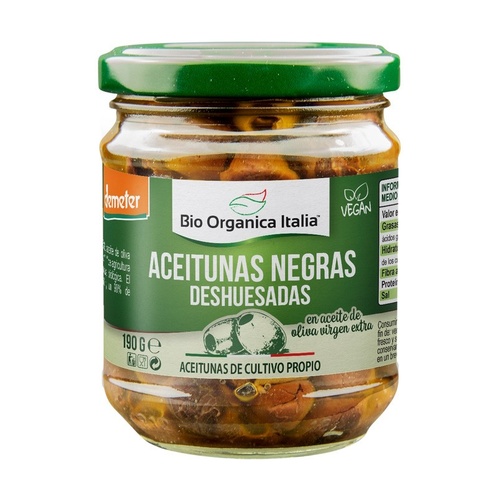 [400209] Aceitunas Ne G.as Deshuesadas 190 G - Bio Orgánica Italia