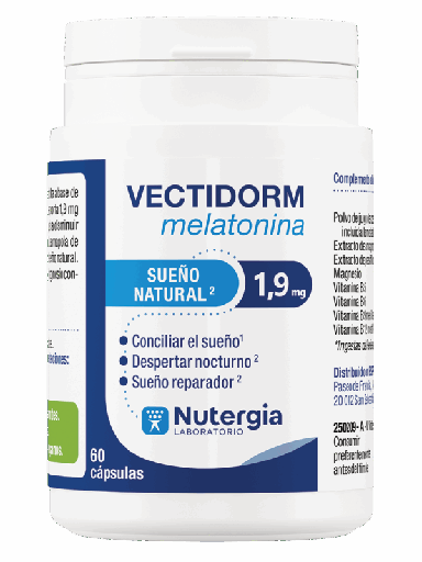 [300277] Vectidorm Melatonina 60 Cápsulas 1,9 Mg. - Nutergia