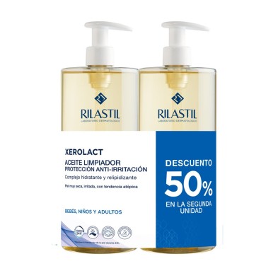[500302] Duplo Xerolact Aceite Limpiador 1 L. 2ª Ud 50 % Dto. - Rilastil