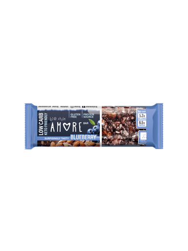 [400218] Barrita Low Carb Frutos Secos Y Arándanos 40 G. - Amore