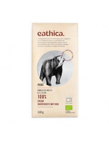 [400229] Chocolate 100% Cacao Perú Bio 100 G. - Ethiquable