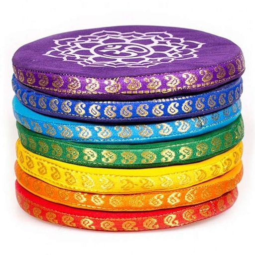 [700155] Set Cojines Chakras 14X14 - Kunugi