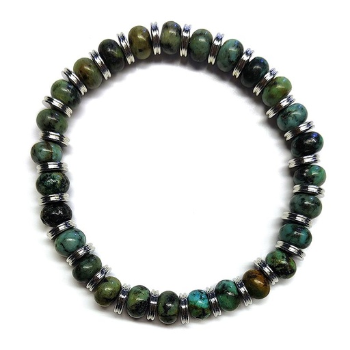 [700190] Pulsera Hombre Turquesa 8 Mm. - Kunugi