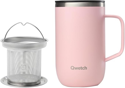 [700211] Taza Tetera Isotérmica Rosa Pastel 470 Ml.