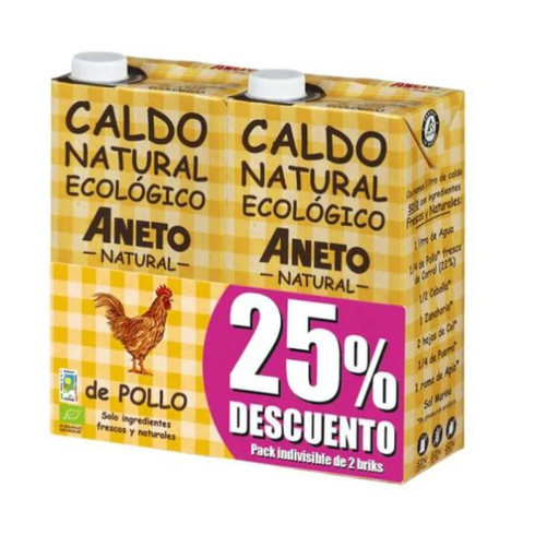 [400341] Caldo Natural Pollo Eco Pack 2 L. 25% Dto - Aneto