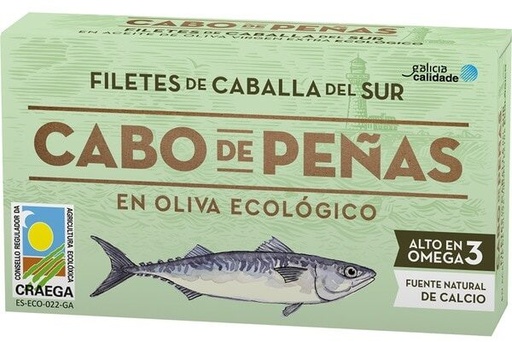 [400437] Filete De Caballa Sur Aceite De Oliva Virgen Extra Ecológico - Cabo De Peñas