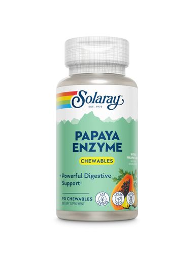 [300362] Papaya Enzime Masticable 90 Comprimidos - Solaray