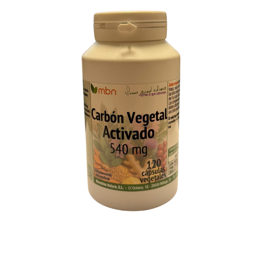 [0502021] Carbón Activo 120 Cápsulas 540 Mg. - Manabios