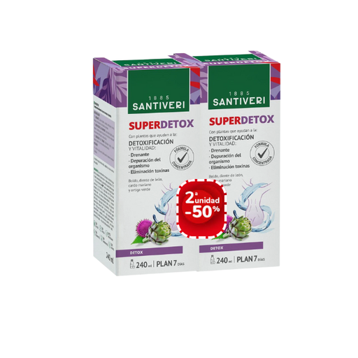 [300376] Súperdetox Jarabe 240 Ml. Pack 2ª Und 50% - Santiveri