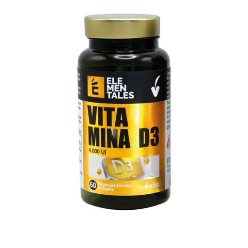 [300390] Elementales Vitamina D3 4000 Ui. 60 Cápsulas - Novadiet