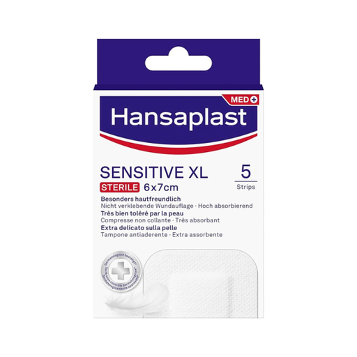 [600072] Apósitos Sensitive Xl Sterile 6 X 7 Cm. 5 Uds. - Hansaplast