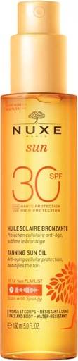 [500484] Aceite Bronceador Rostro Y Cuerpo Spf30 150 Ml. - Nuxe
