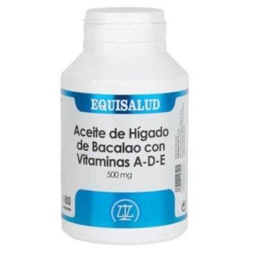[300443] Hígado De Bacalao Con Vitaminas A D E 500 Mg. 180 Perlas - Equisalud