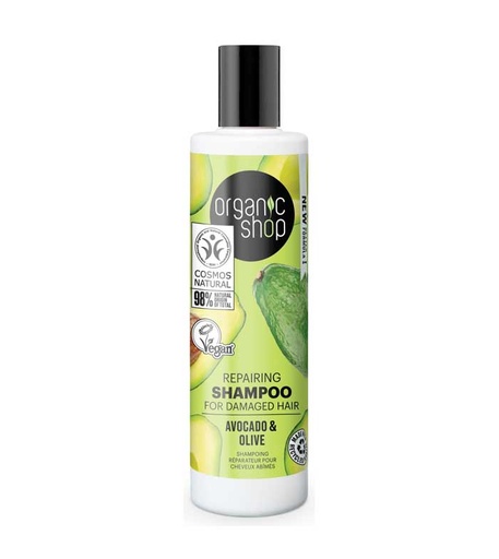 [600109] Champú Reparador Cabello Dañado Aguacate Y Oliva 280 Ml. - Organic Shop