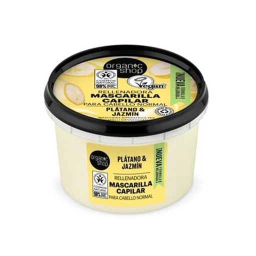 [600120] Mascarilla Capilar Reparadora Cabello Normal Plátano Y Jazmín 250 Ml. - Organic Shop