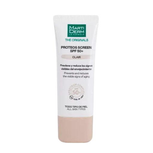 [600132] Crema Facial Proteos Screen Color Claro Spf50+ 40 Ml. - Martiderm