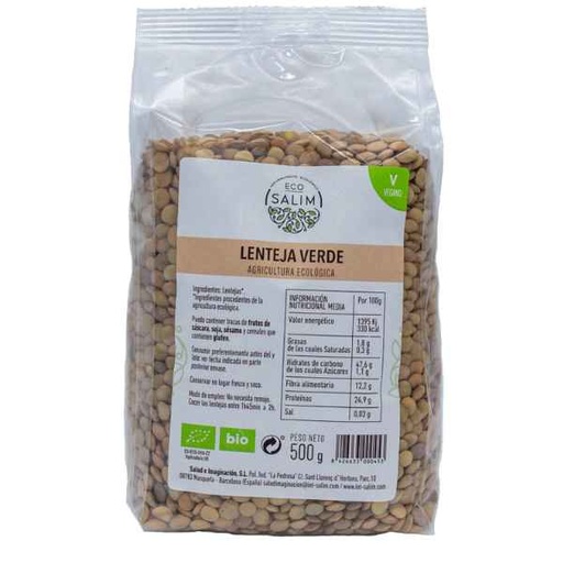 [400529] Lenteja Verde Bio 500 G. - Eco Salim
