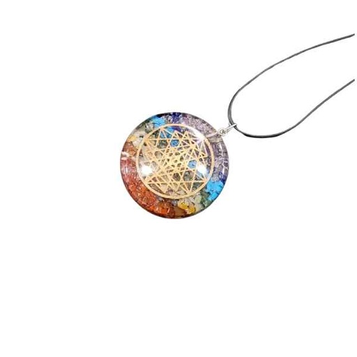 [700266] Colgante Pirámide Orgonite Chacras - Prominer