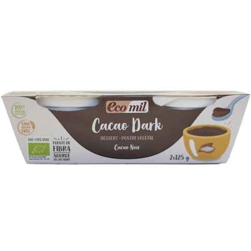 [400499] Postre Vegetal Cacao Dark 2 x 125 G. - Ecomil