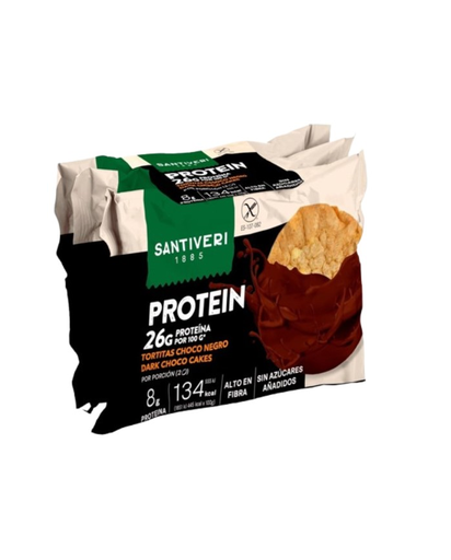 [400542] Tortitas Protein Chocolate Negro 2 x 3 90 G. - Santiveri